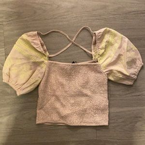 Neon nights smocked top from RiffRaff